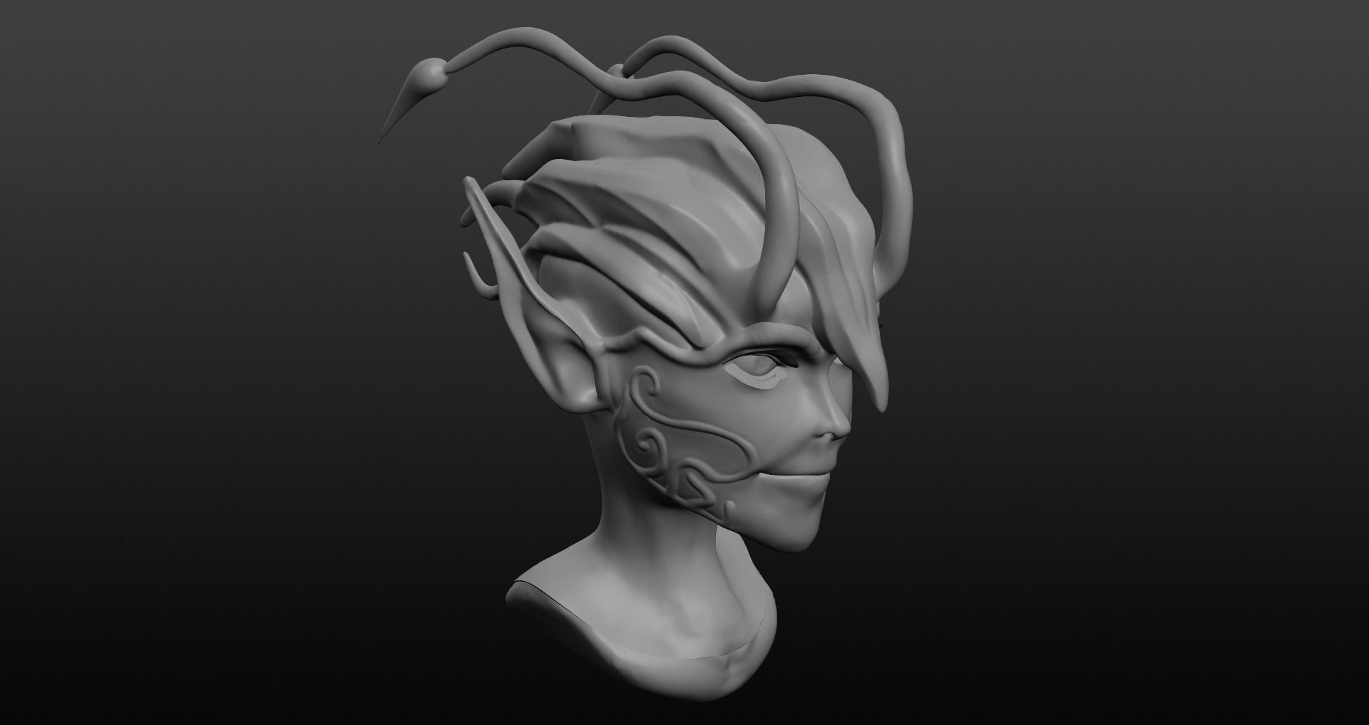 Fairy Character Low-poly 3D model_5