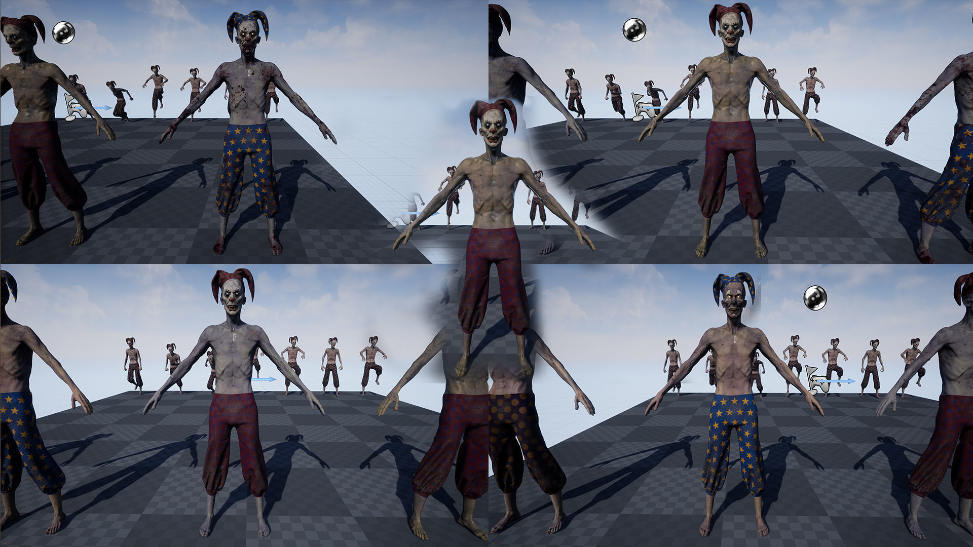 Scary Clown 3 Low-poly 3D model_8