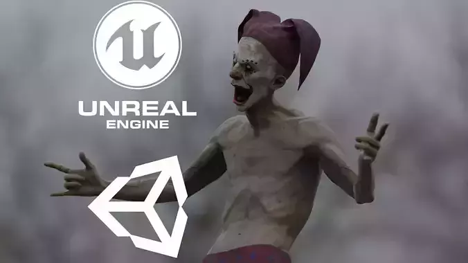 Scary Clown 3 Low-poly 3D model