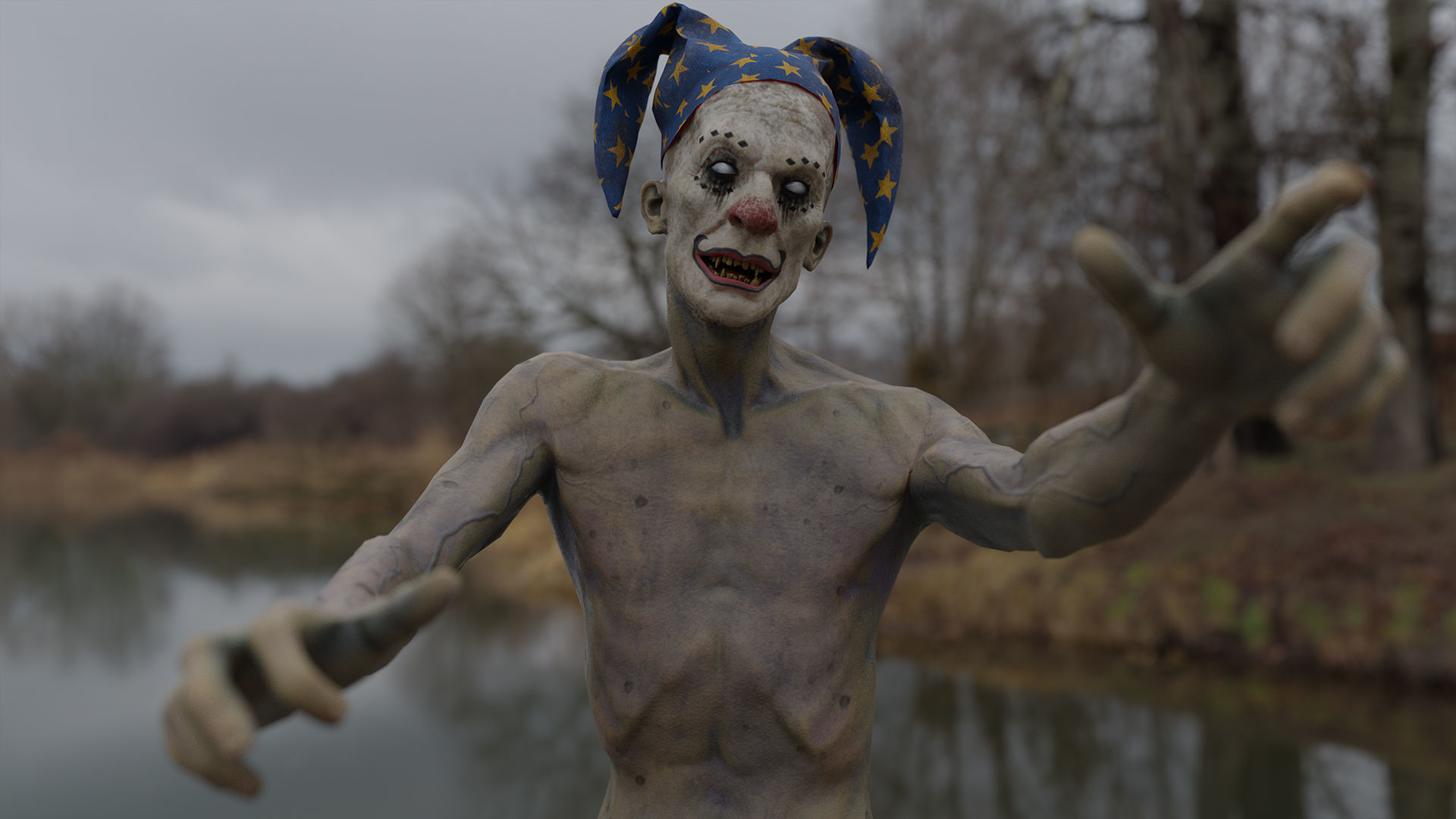 Scary Clown 3 Low-poly 3D model_13