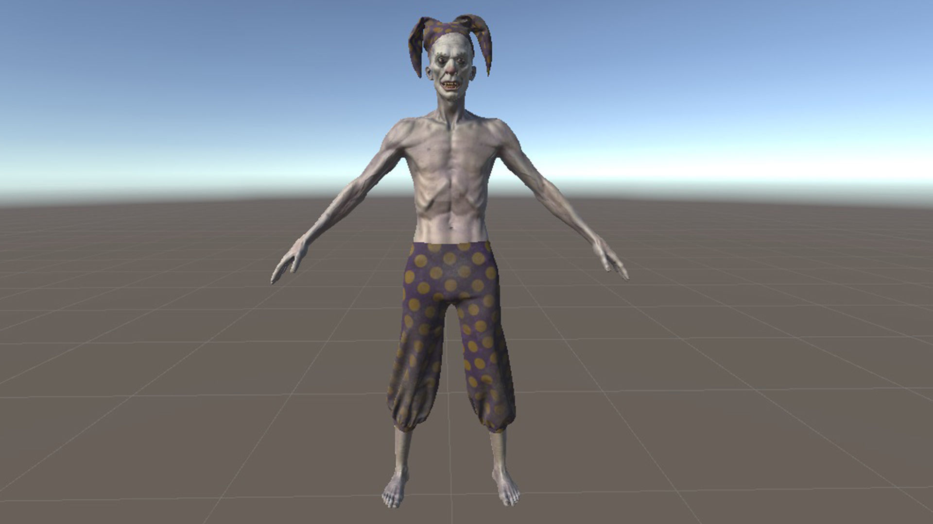Scary Clown 3 Low-poly 3D model_9