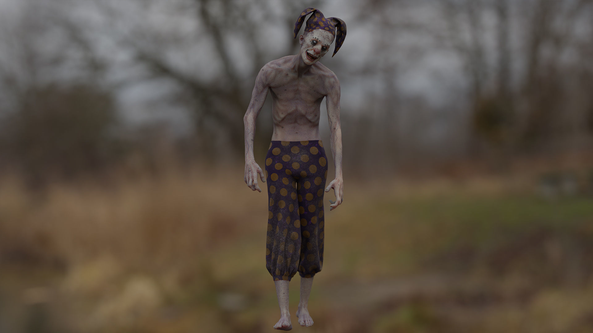 Scary Clown 3 Low-poly 3D model_14