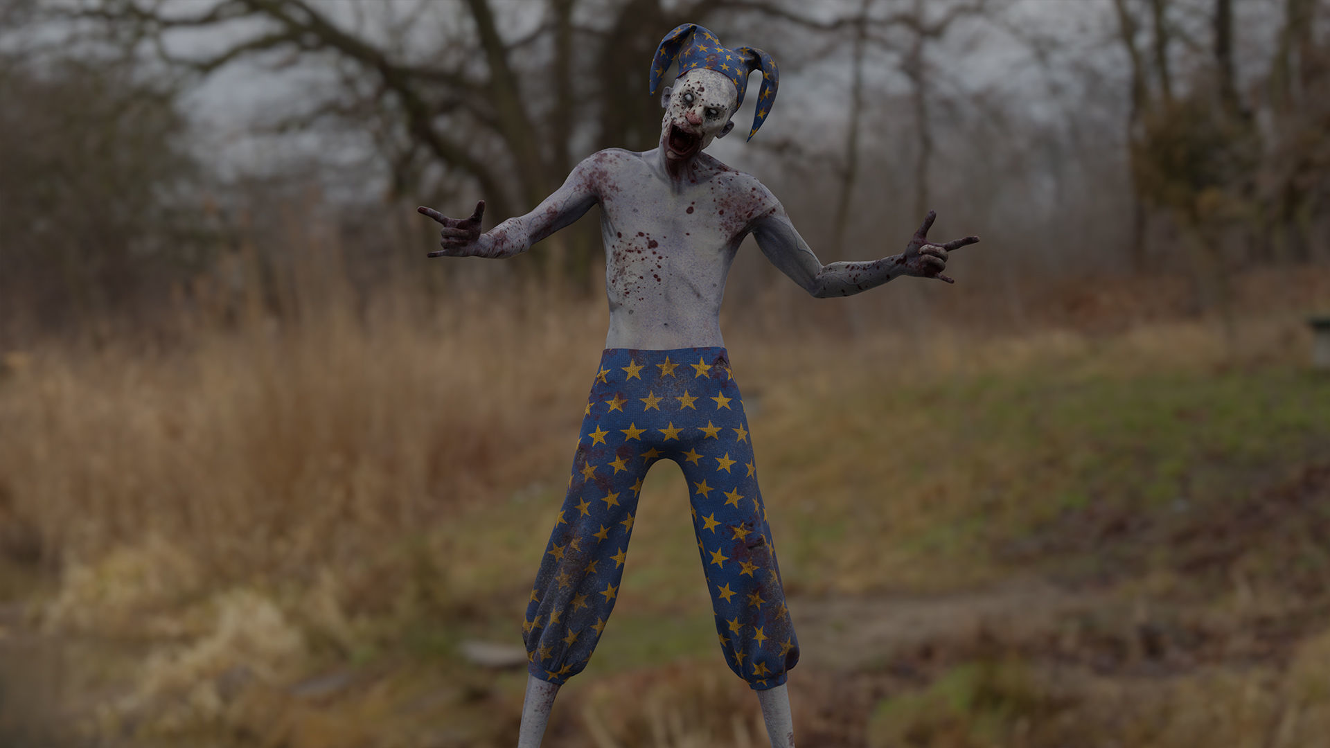 Scary Clown 3 Low-poly 3D model_18