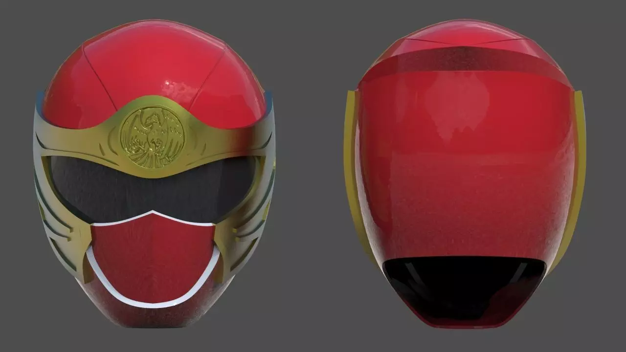 Power Ranger Ninja Storm - Hurricanger Red Helmet 3D print model_0