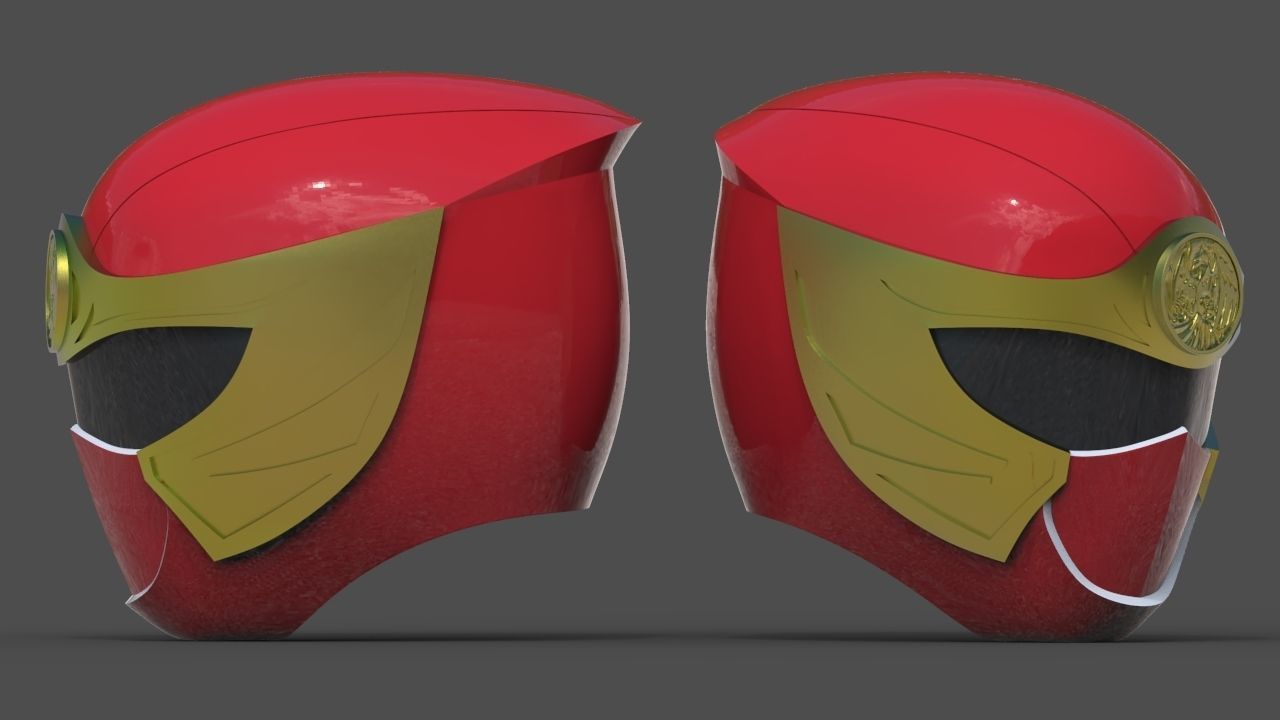 Power Ranger Ninja Storm - Hurricanger Red Helmet 3D print model_1