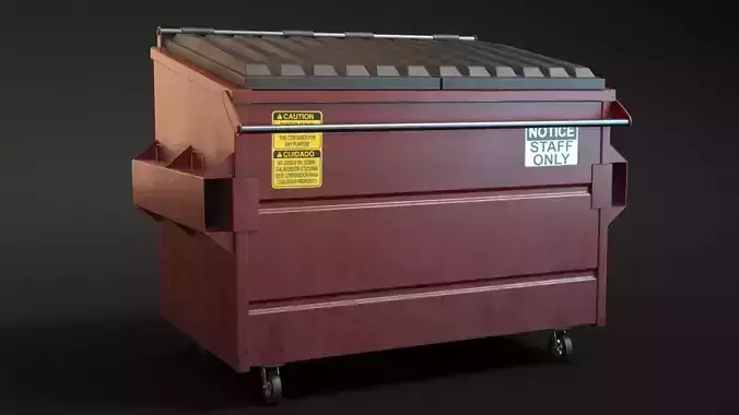 New Dumpster Low-poly 3D model