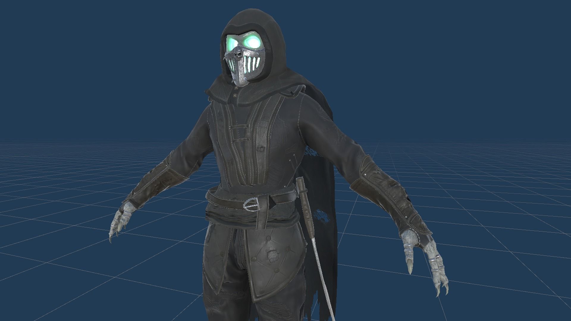 Skeleton 4 character in outfit Low-poly 3D model_20