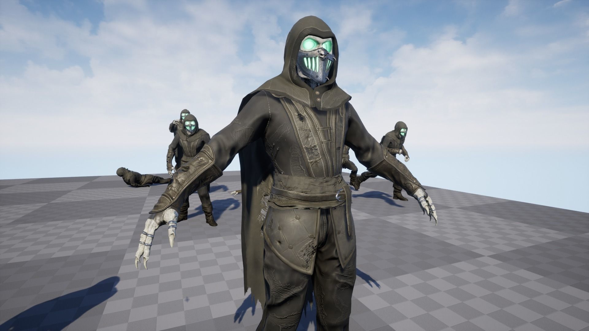 Skeleton 4 character in outfit Low-poly 3D model_18