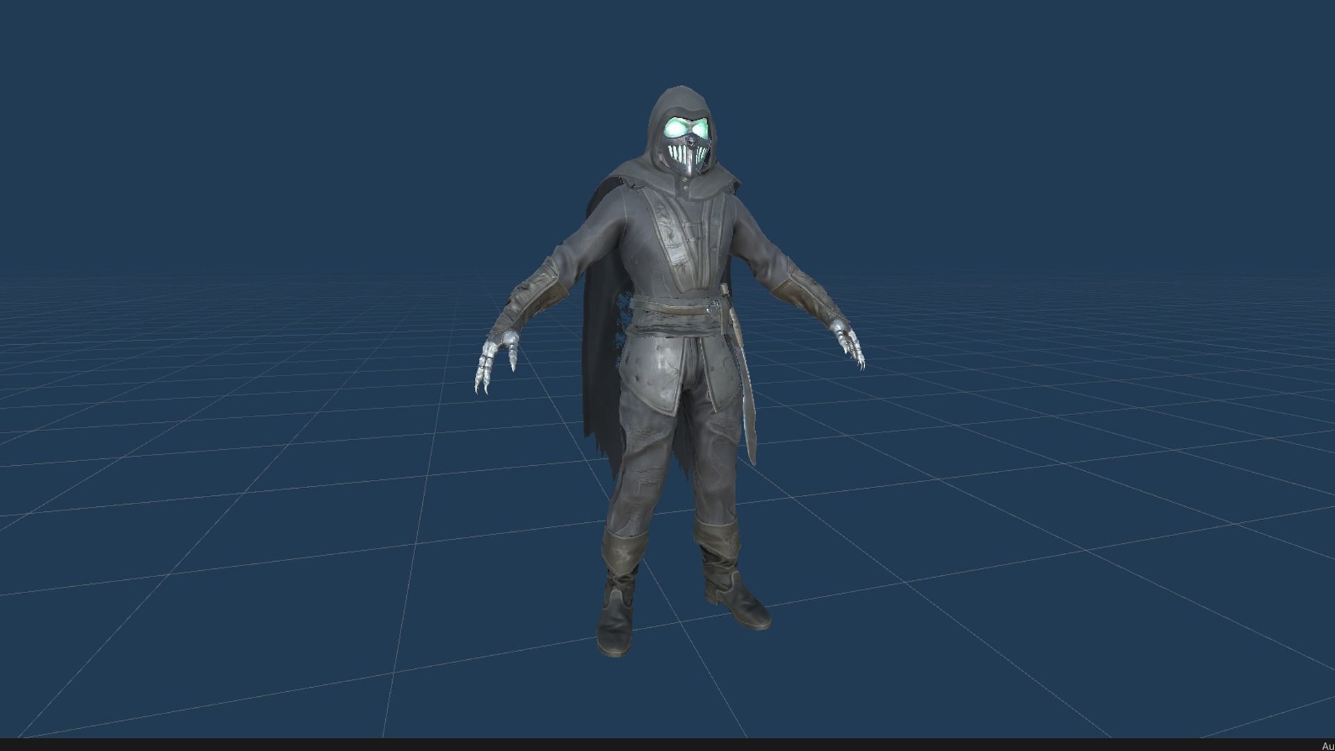 Skeleton 4 character in outfit Low-poly 3D model_21