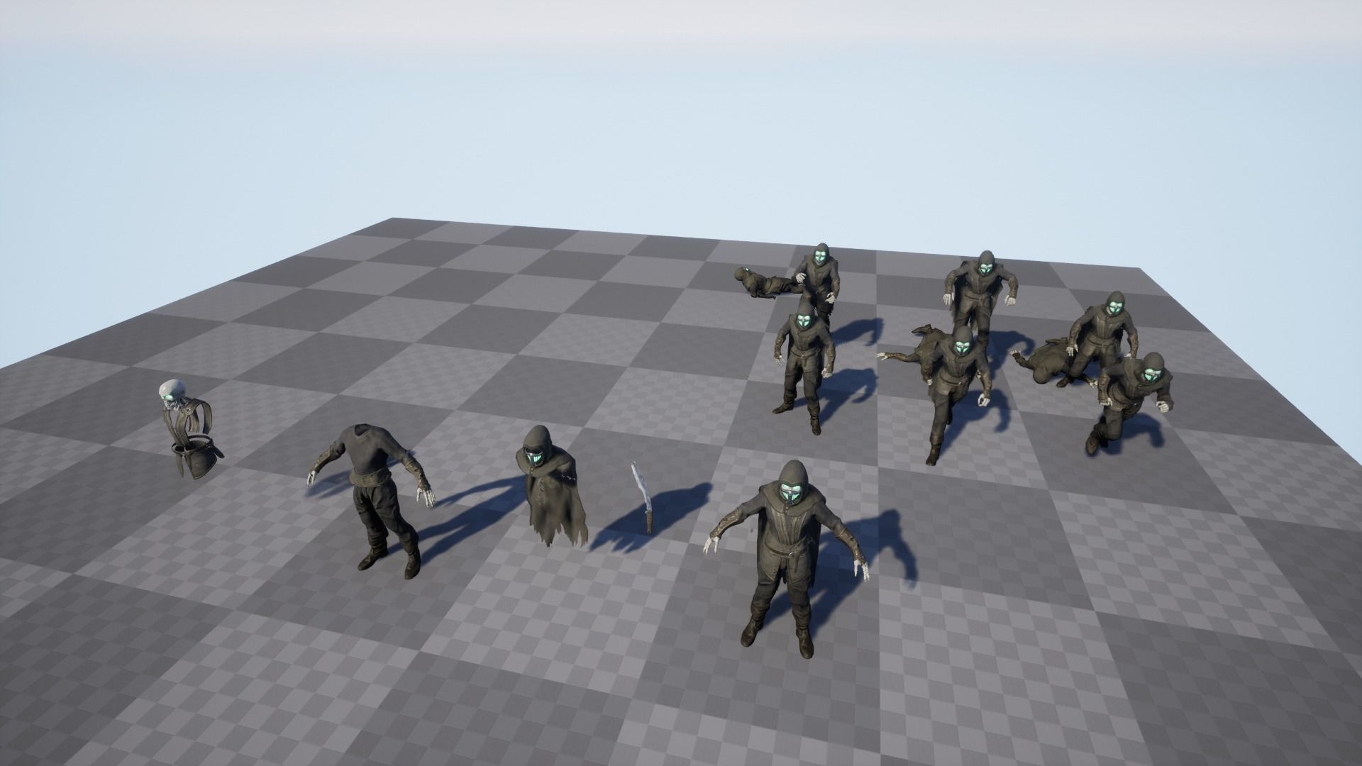 Skeleton 4 character in outfit Low-poly 3D model_17