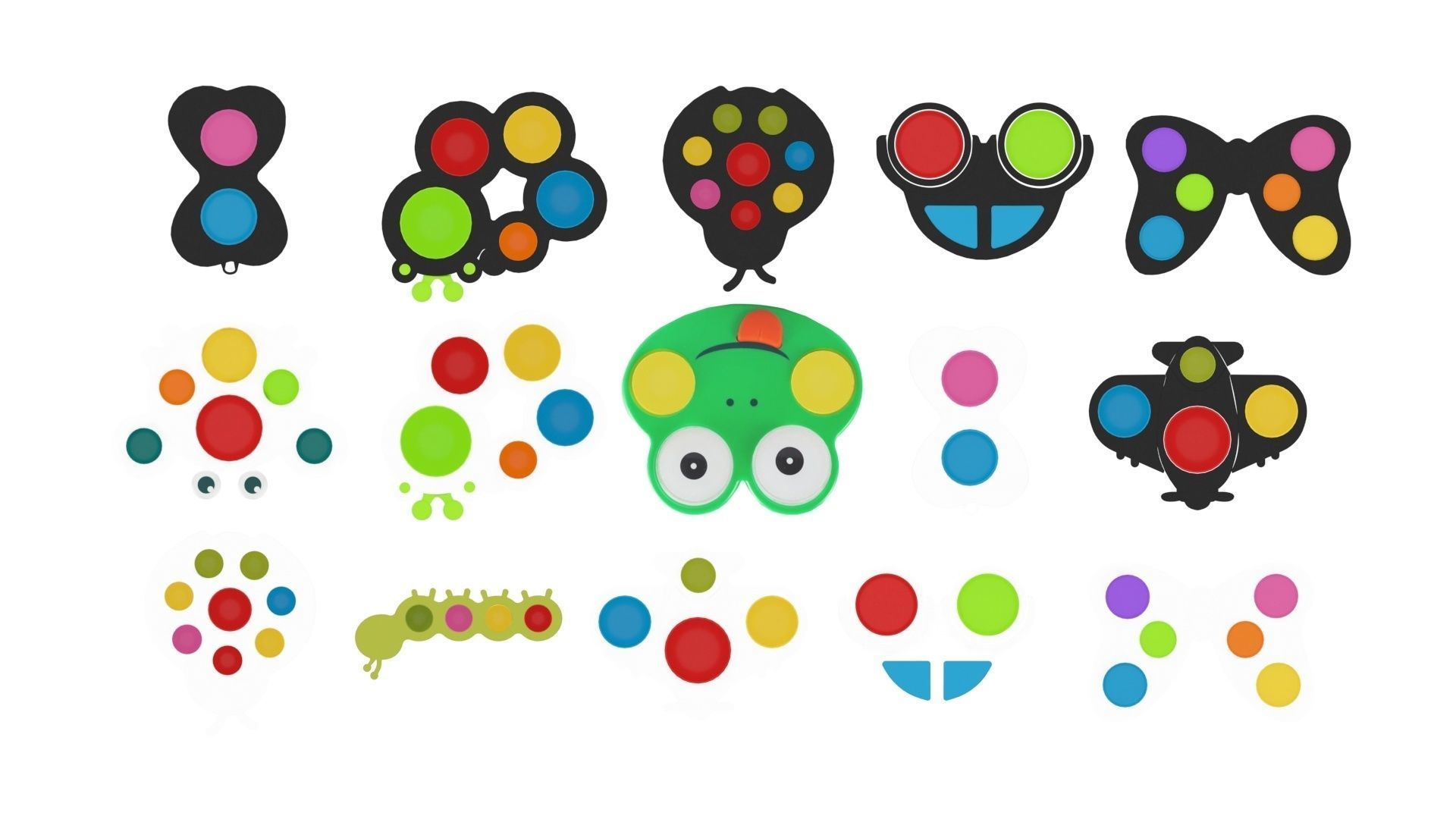 Simple Dimples Set 3D model_17