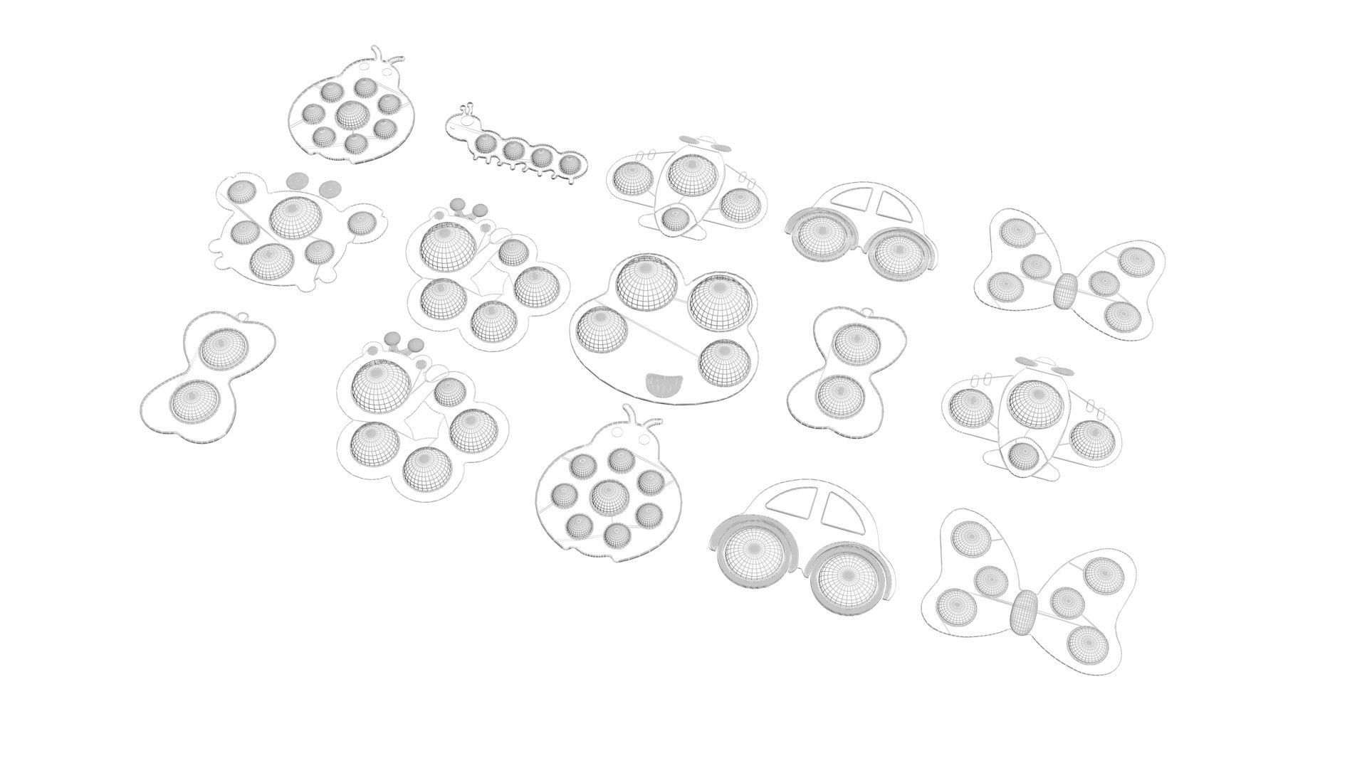 Simple Dimples Set 3D model_19