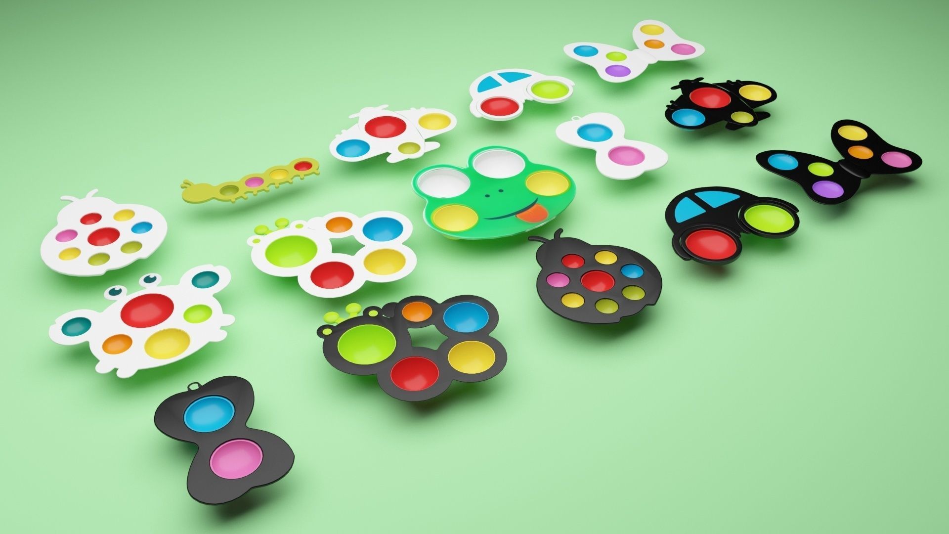 Simple Dimples Set 3D model_28