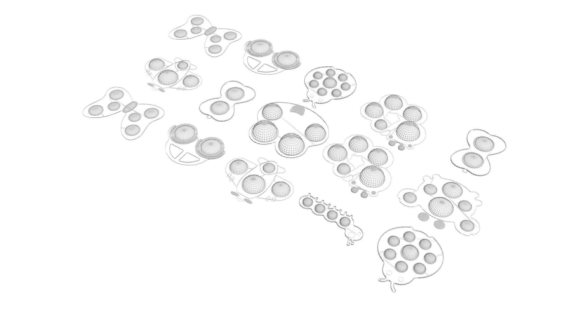 Simple Dimples Set 3D model_21