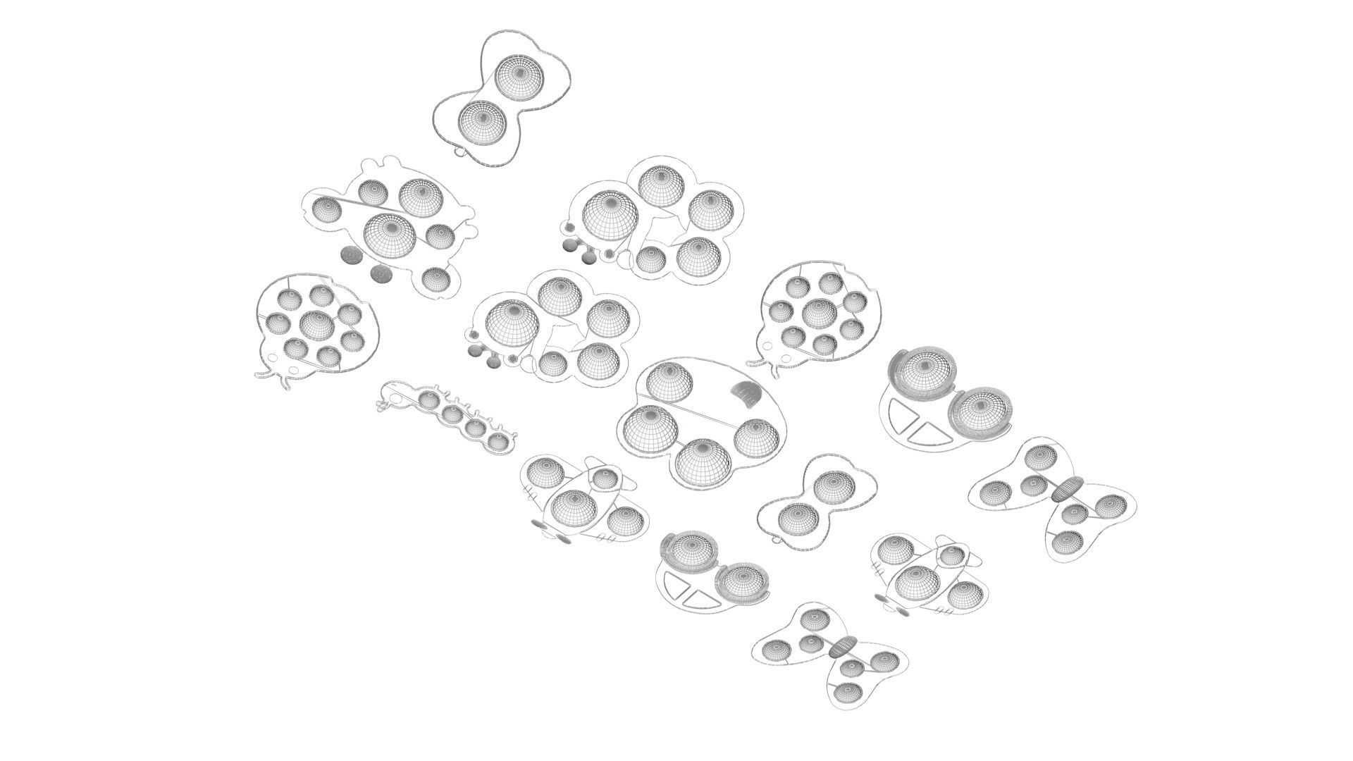 Simple Dimples Set 3D model_22