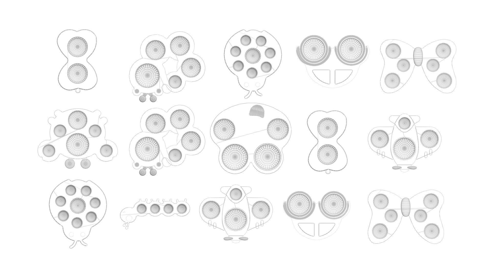 Simple Dimples Set 3D model_26