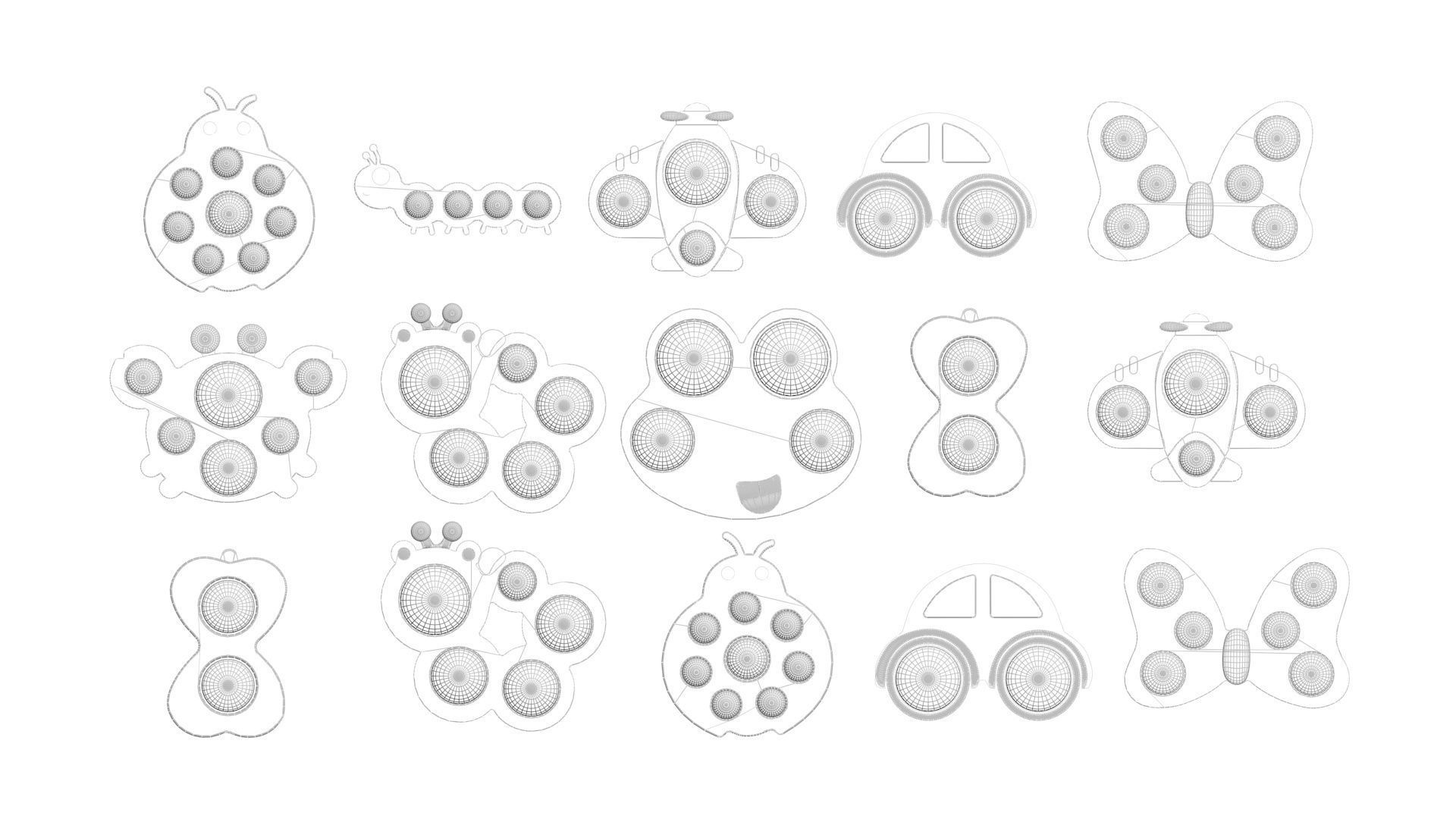 Simple Dimples Set 3D model_25