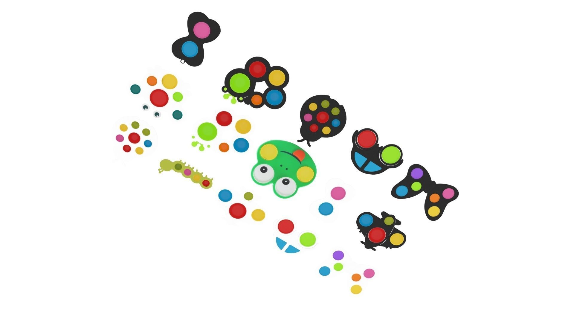 Simple Dimples Set 3D model_5