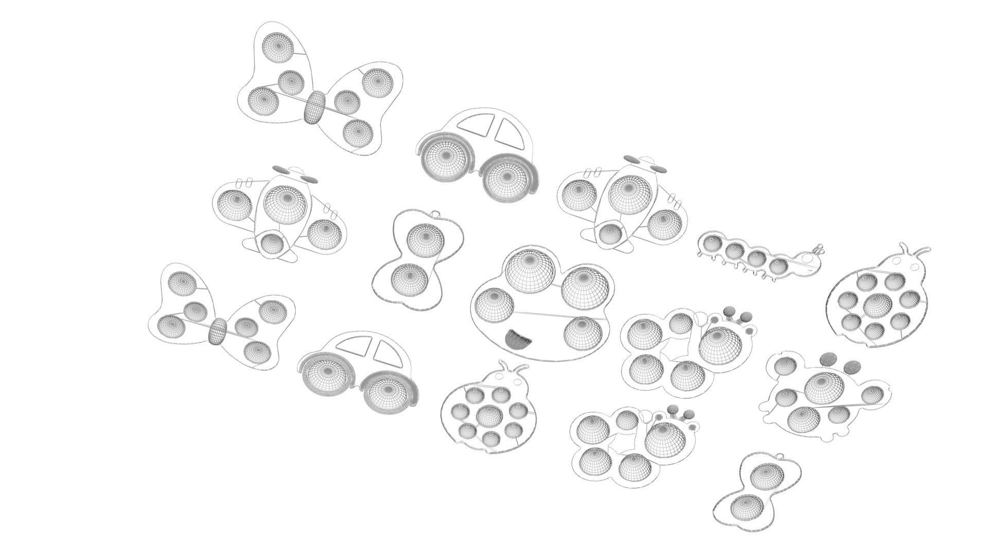 Simple Dimples Set 3D model_24