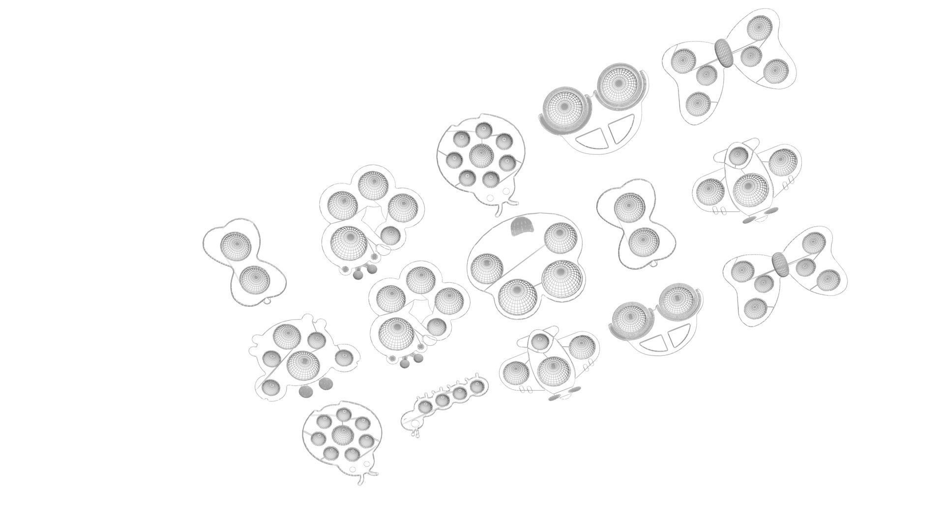 Simple Dimples Set 3D model_23