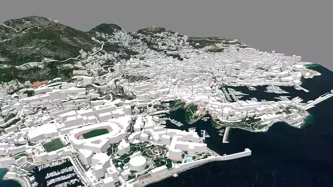 Cityscape Monte Carlo Monaco 3D model