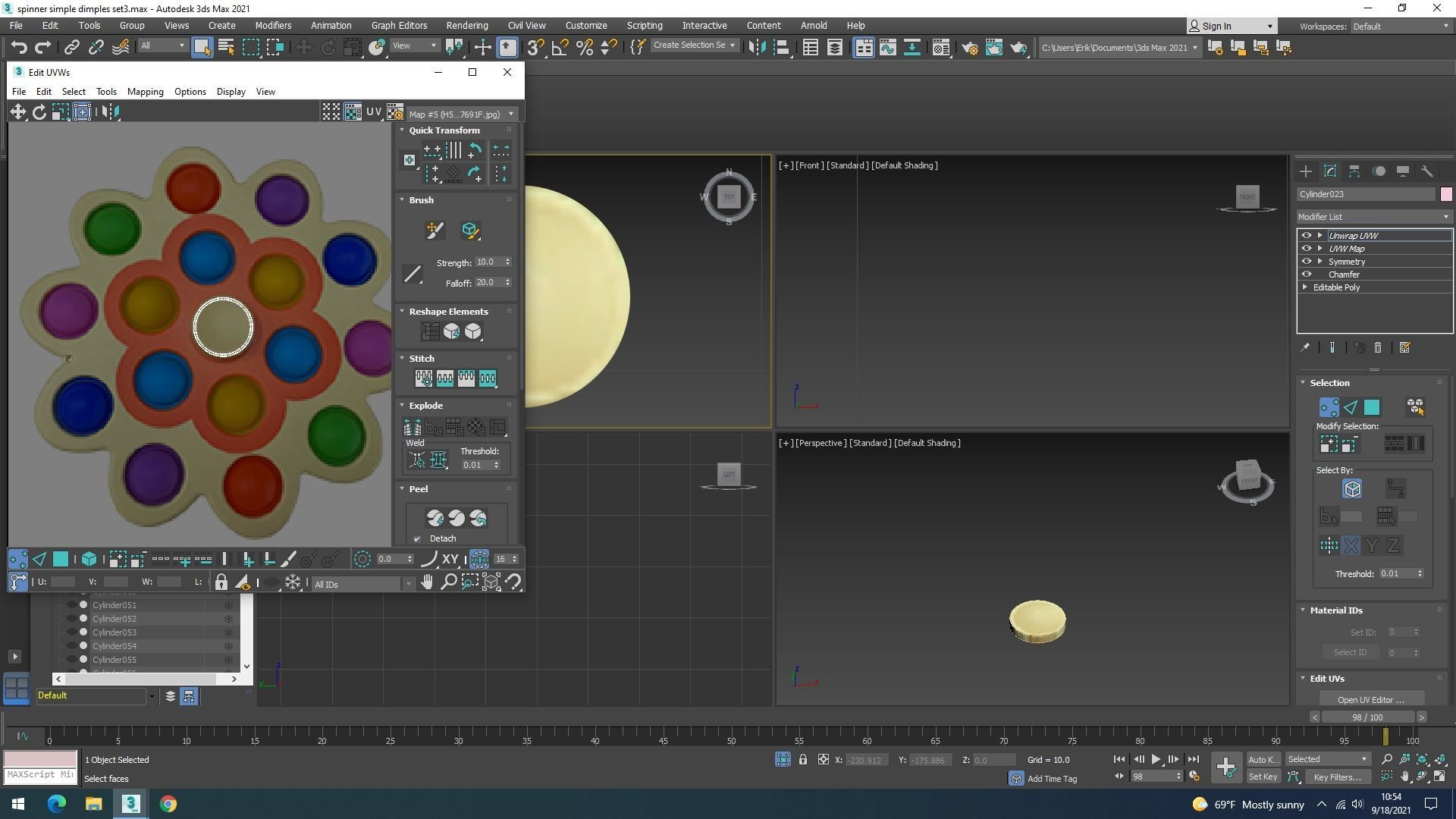 Spinner Simple Dimples Set 3D model_32