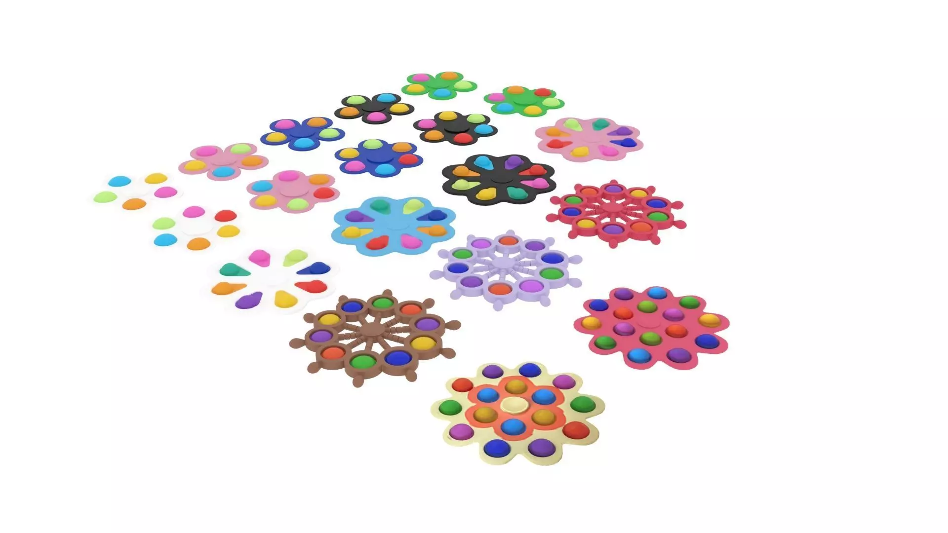 Spinner Simple Dimples Set 3D model_0