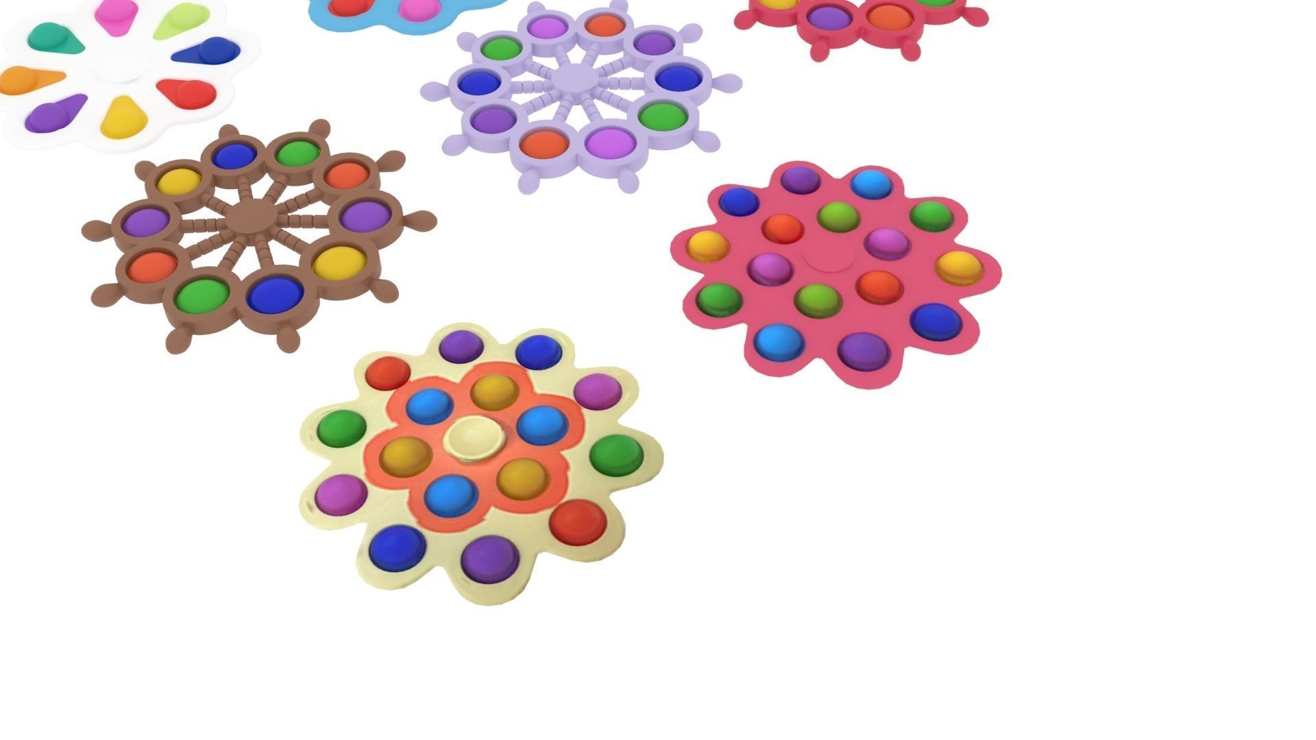 Spinner Simple Dimples Set 3D model_8