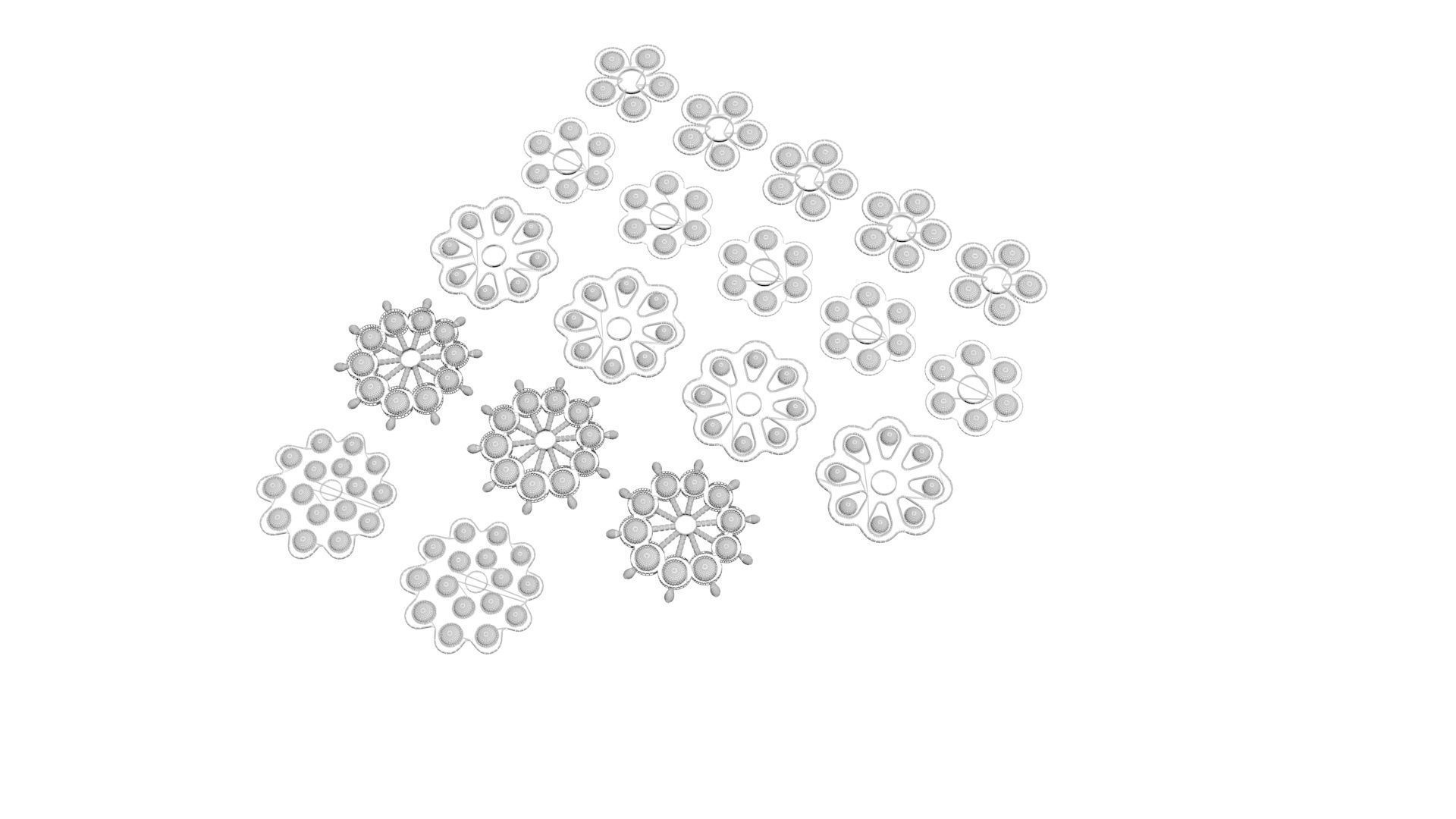 Spinner Simple Dimples Set 3D model_17