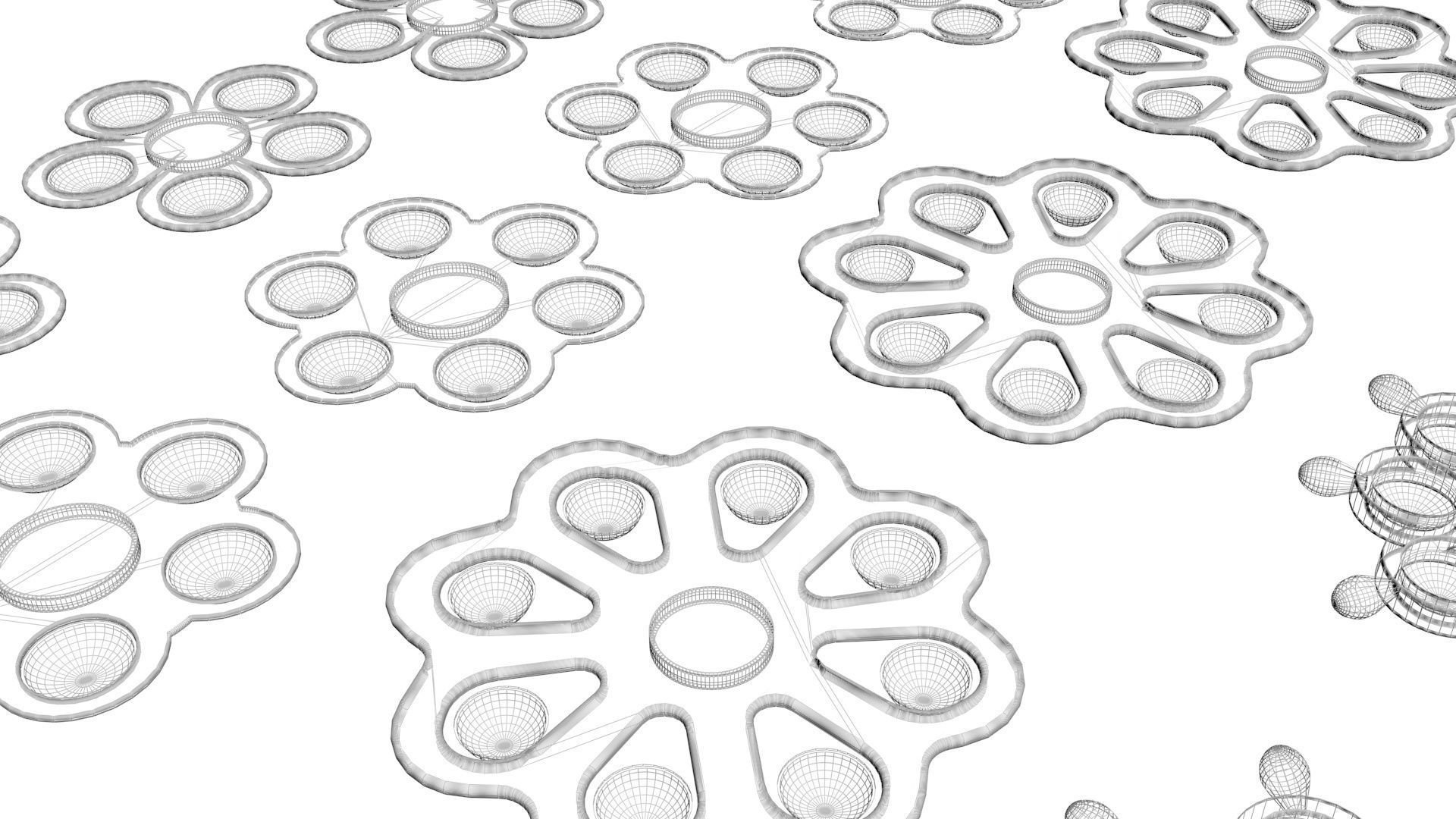 Spinner Simple Dimples Set 3D model_24