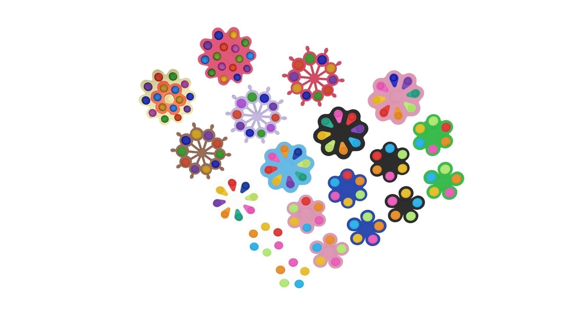 Spinner Simple Dimples Set 3D model_10