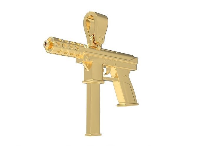 TEC-9 Pistol Pendant 3D print model