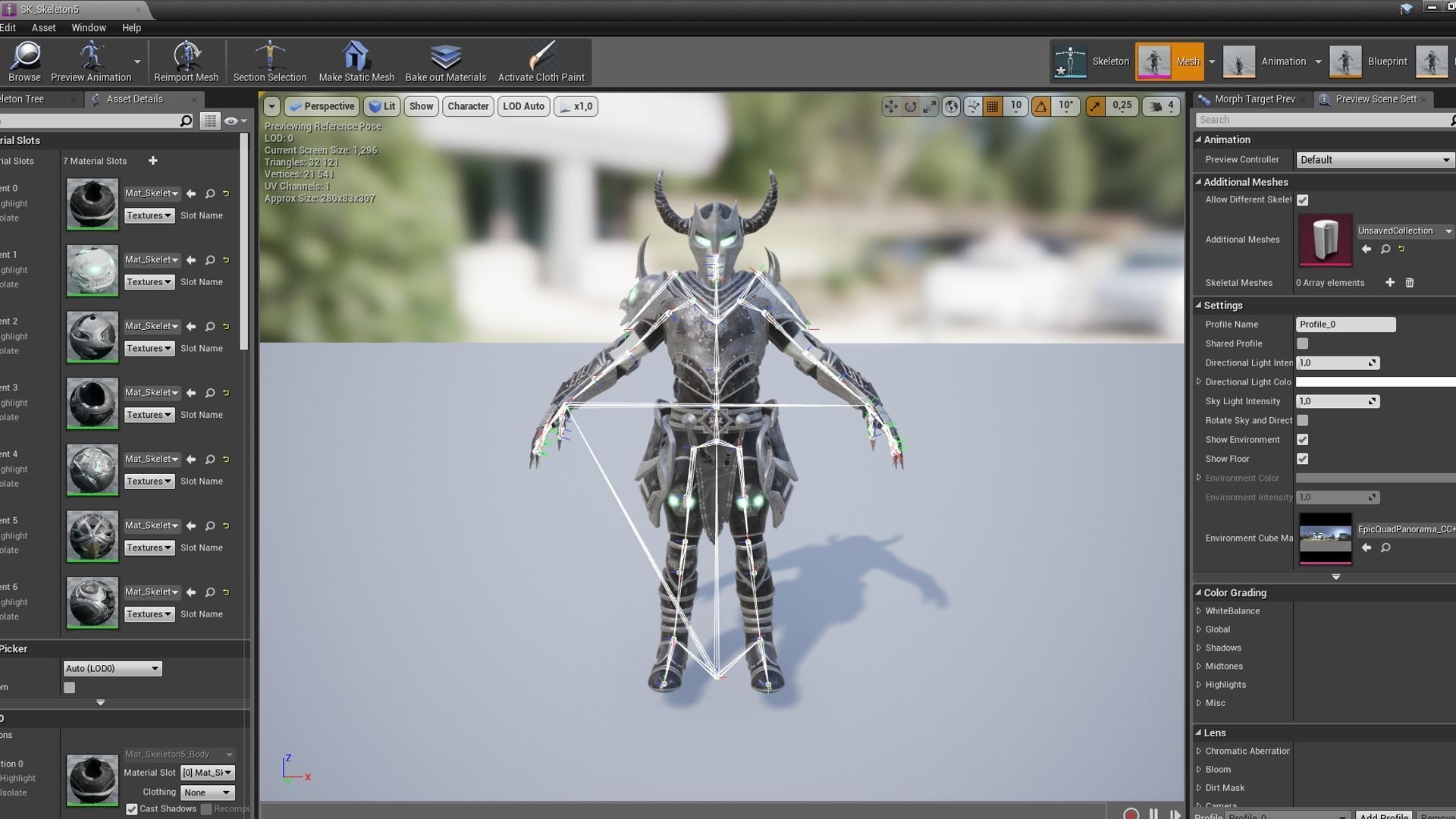 Skeleton 5 holding sword Low-poly 3D model_31