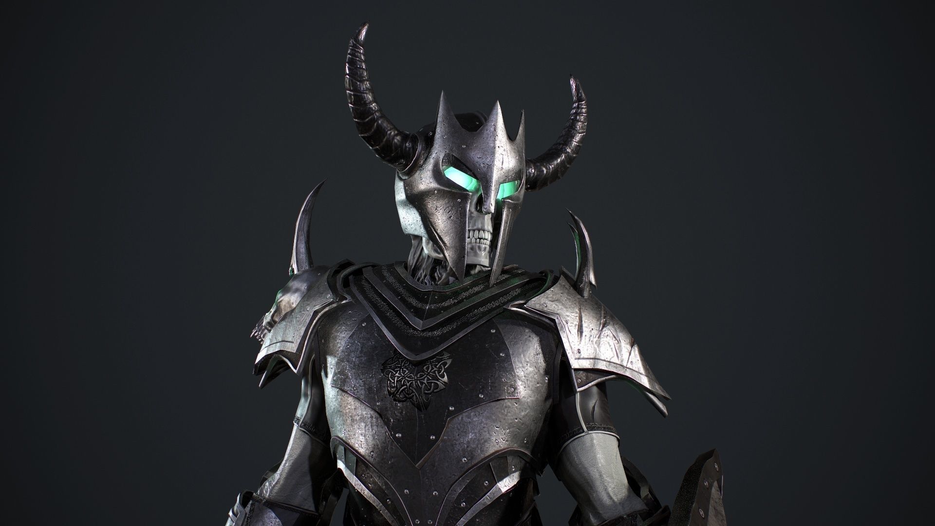 Skeleton 5 holding sword Low-poly 3D model_23