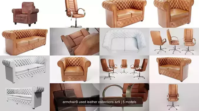 armchair used leather collections  x5 az9