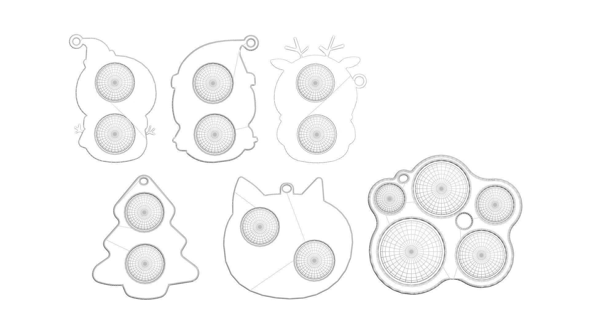 Christmas Simple Dimples Set 3D model_21