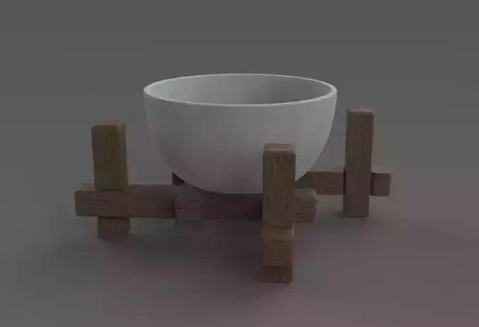 honey table 6 pieces 3D model