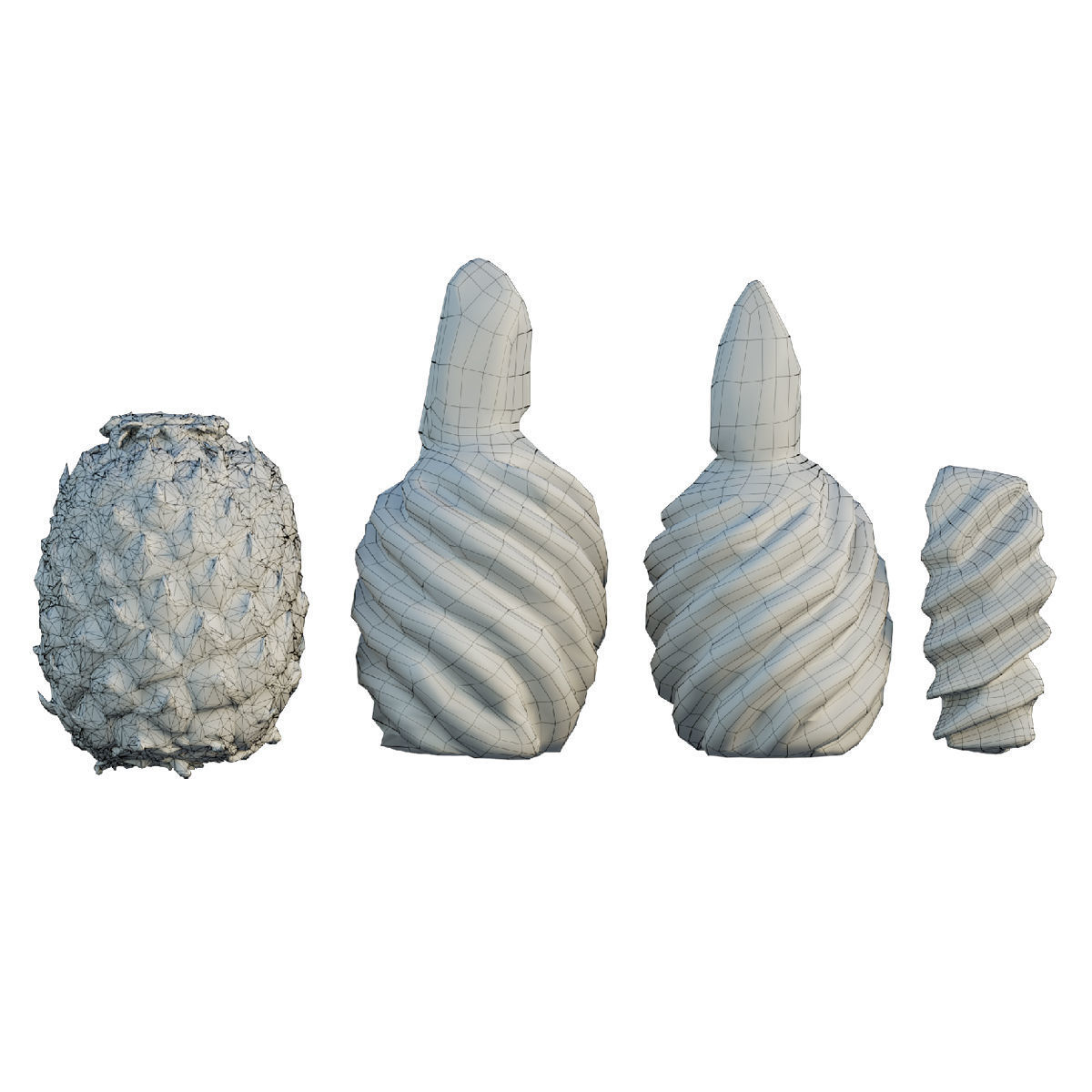 pineapple 03 3D model_5
