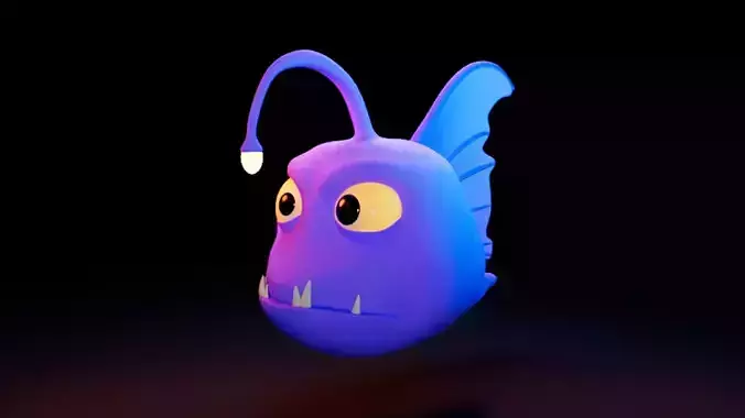 Cartoon Monster Fish