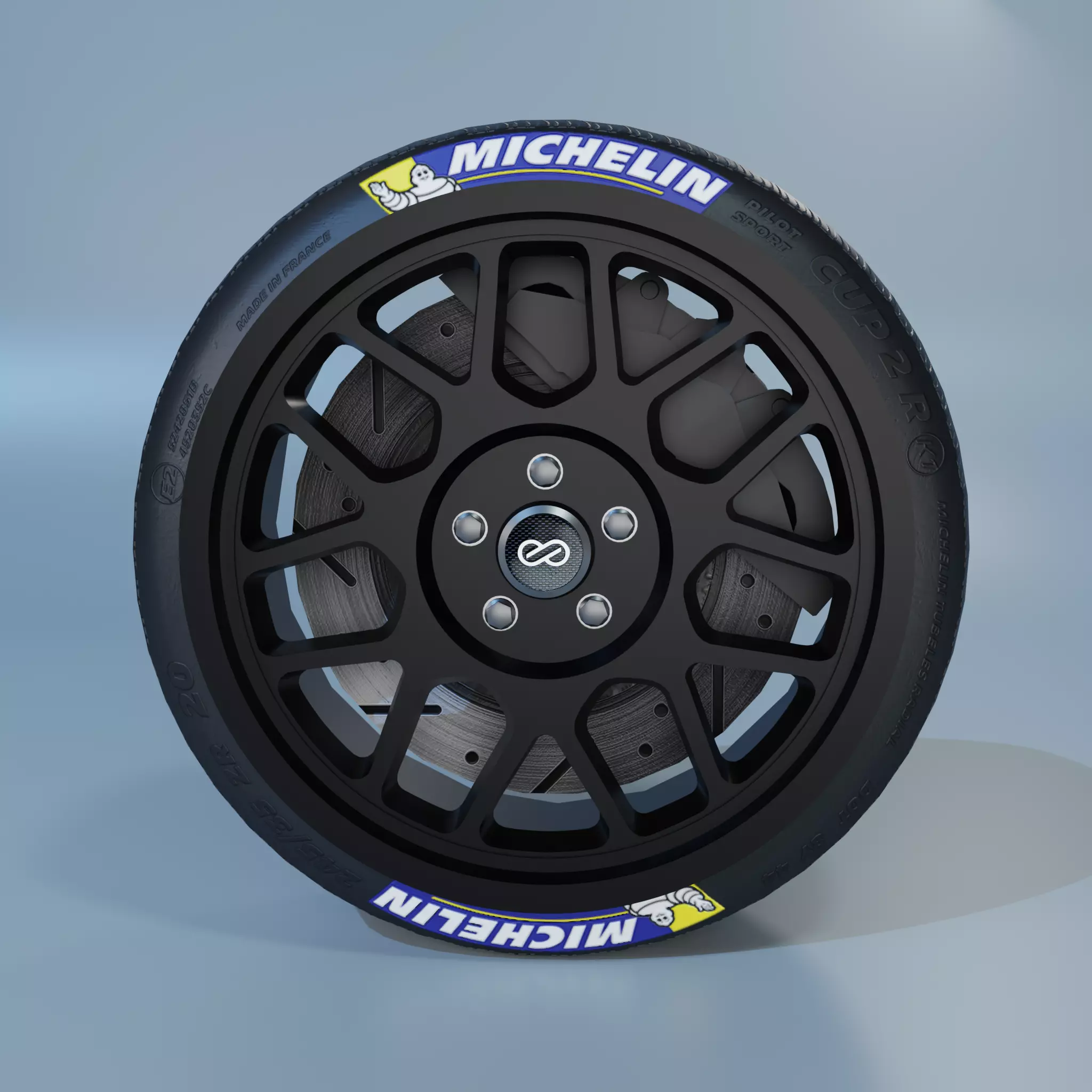 Enkei Matrix Wheel Low-poly 3D model_0