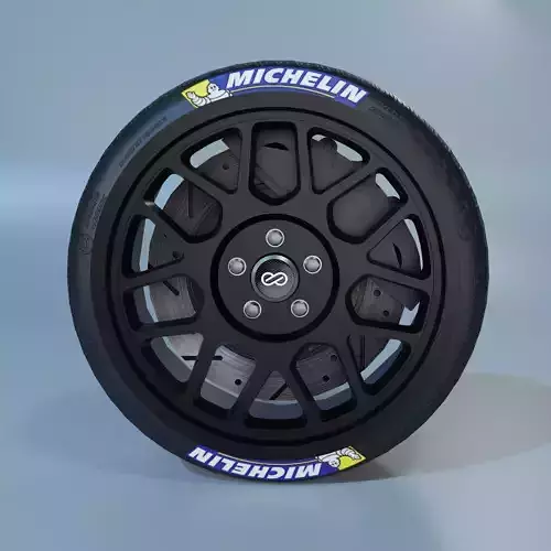 Enkei Matrix Wheel Low-poly 3D model