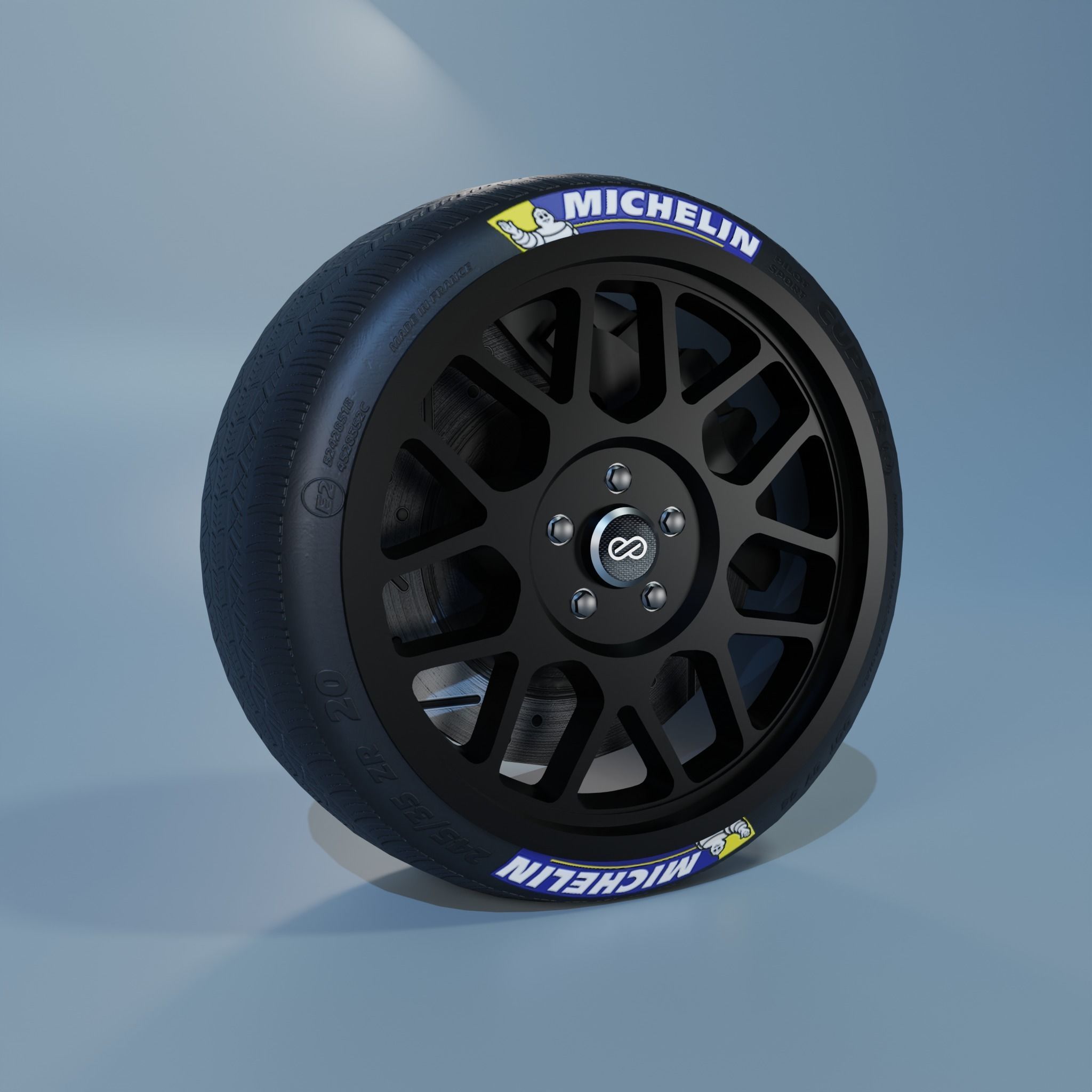 Enkei Matrix Wheel Low-poly 3D model_1
