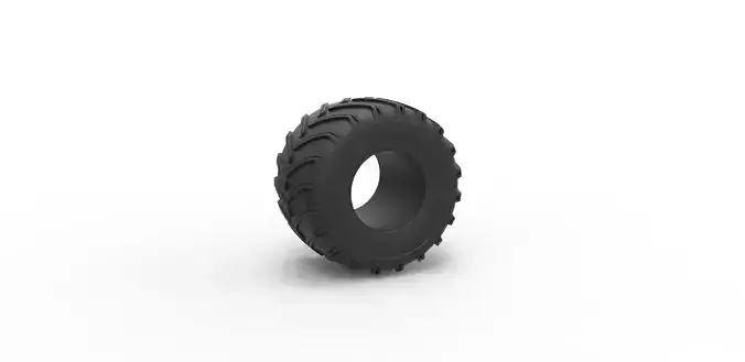 Monster Jam tire 10 Scale 1 to 25