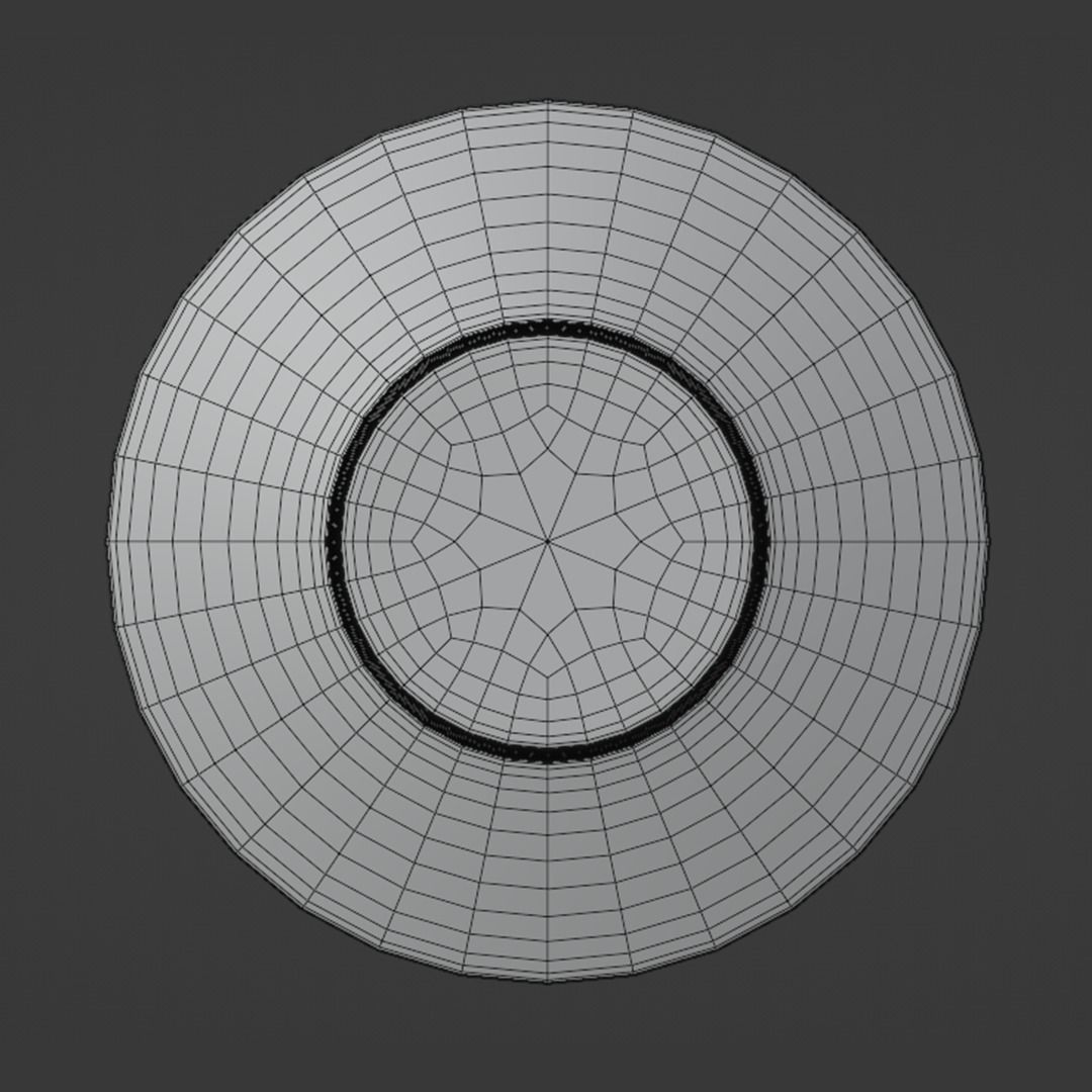 Cup - Orange Low-poly 3D model_7