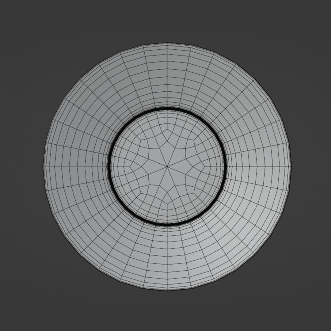 Cup - Orange Low-poly 3D model_6