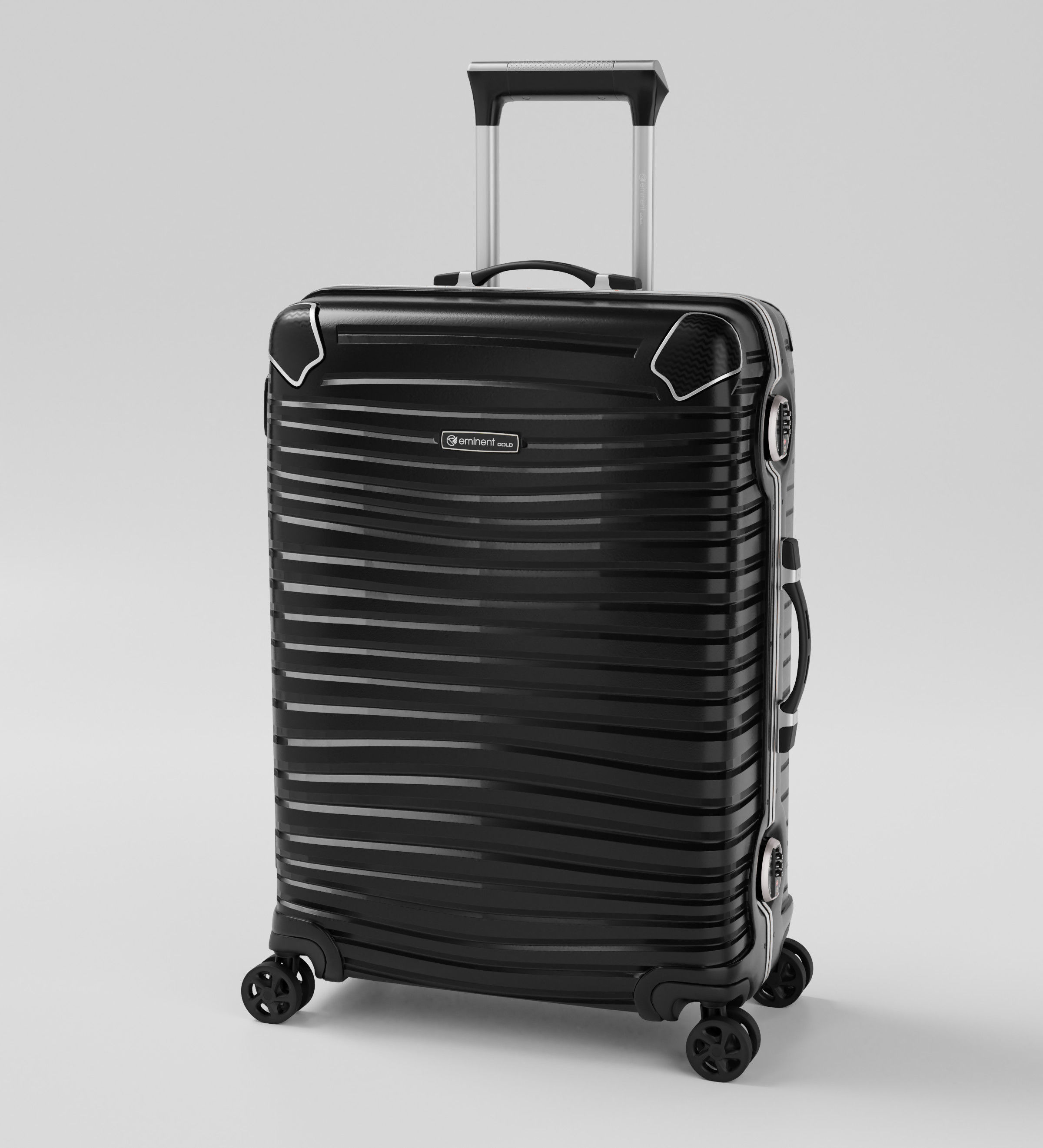 Modern Travel Suitcase Low-poly 3D model_11