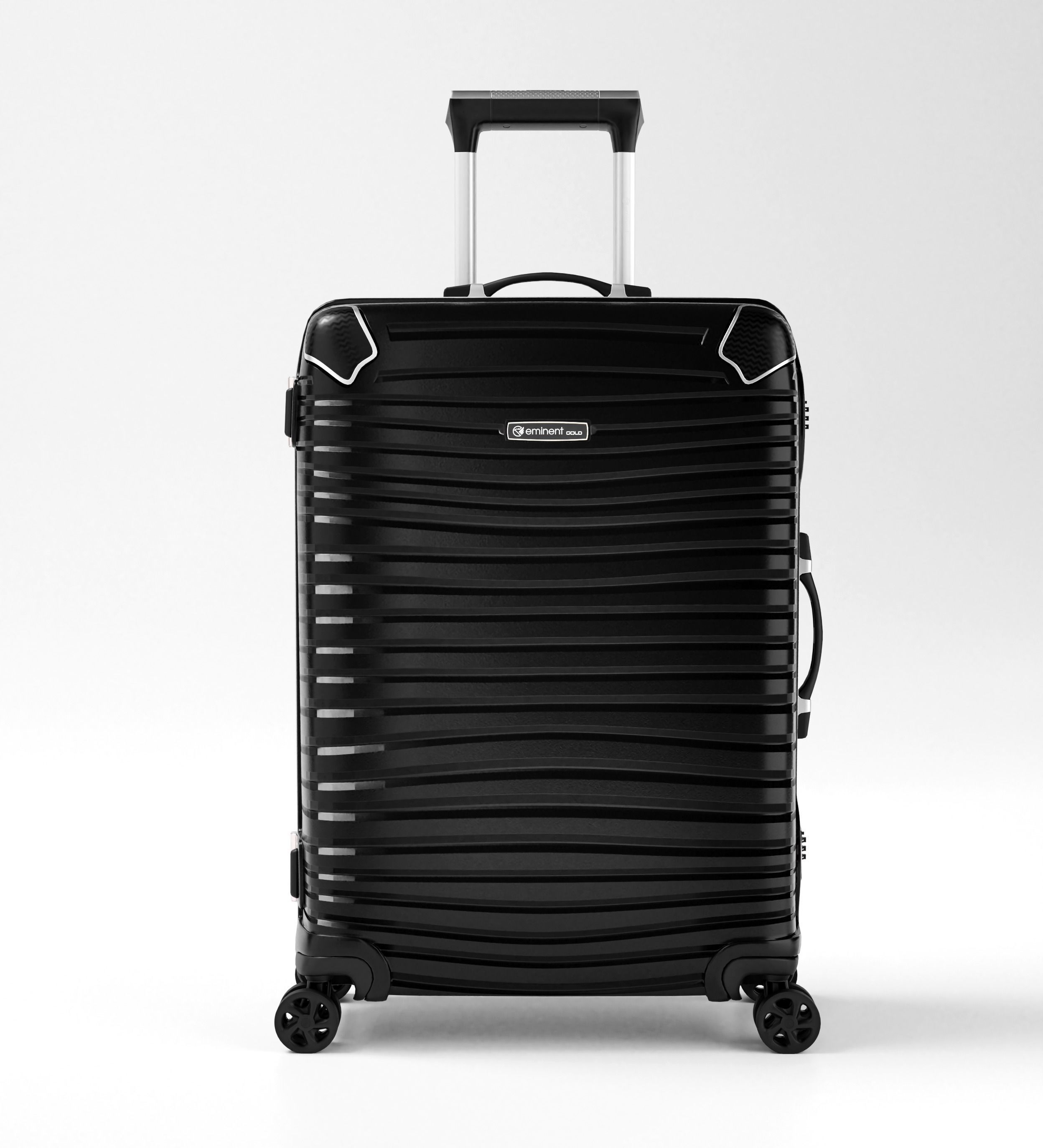 Modern Travel Suitcase Low-poly 3D model_2