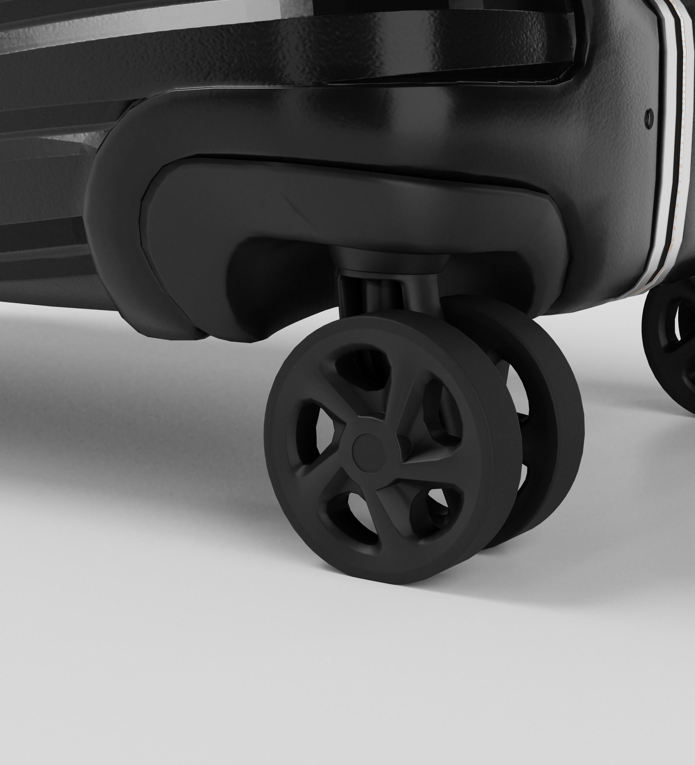 Modern Travel Suitcase Low-poly 3D model_8