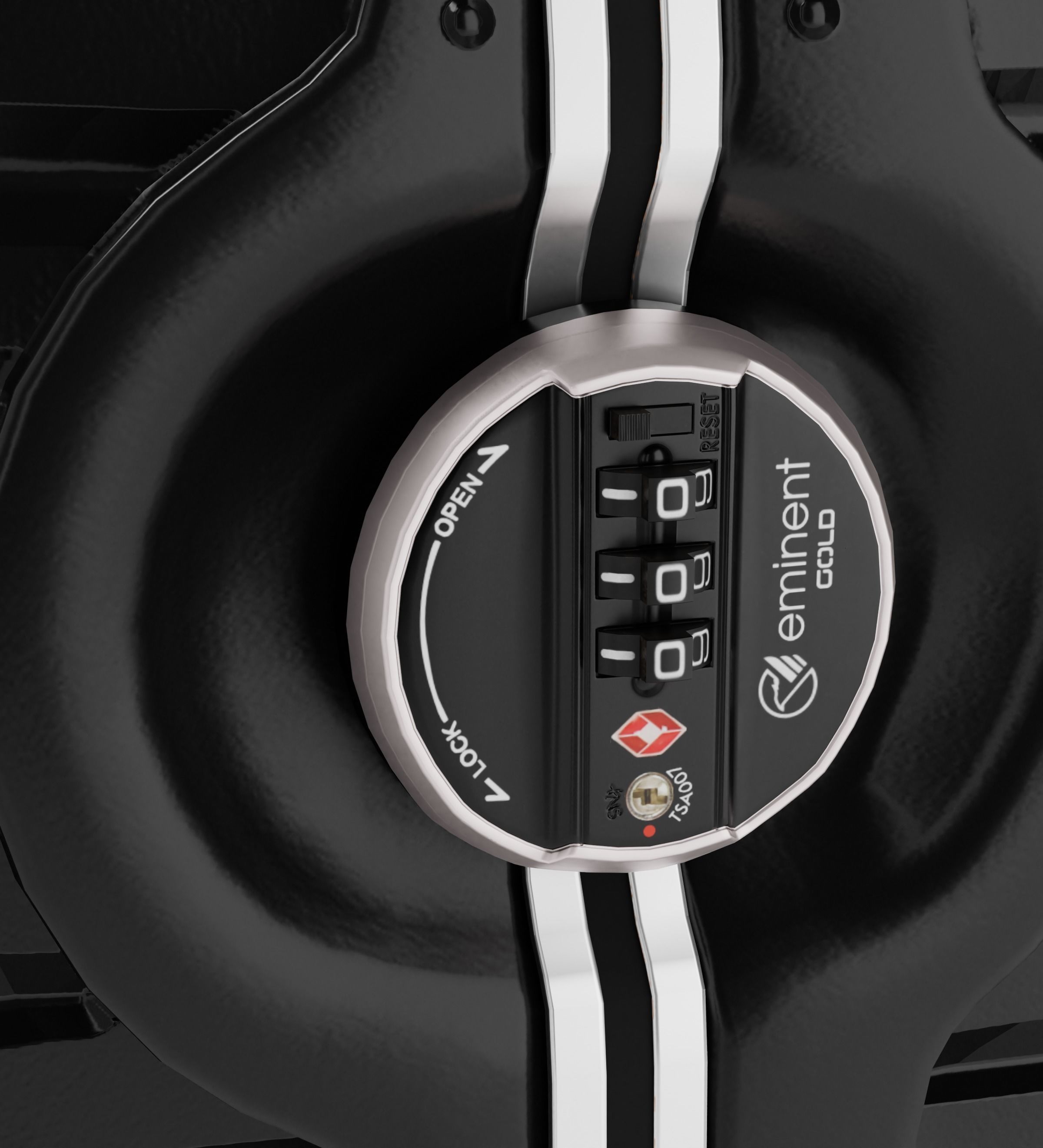 Modern Travel Suitcase Low-poly 3D model_7