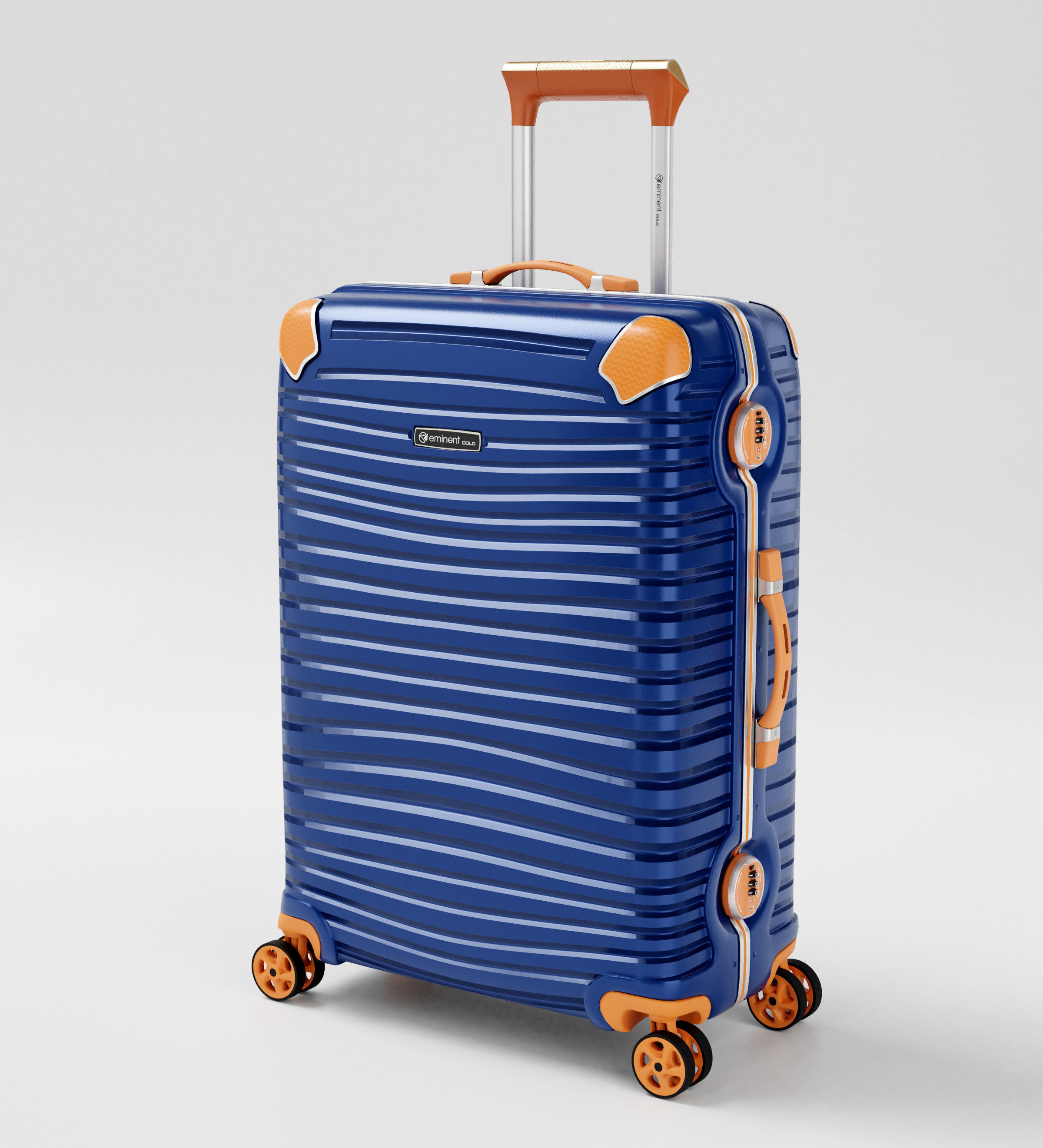 Modern Travel Suitcase Low-poly 3D model_12